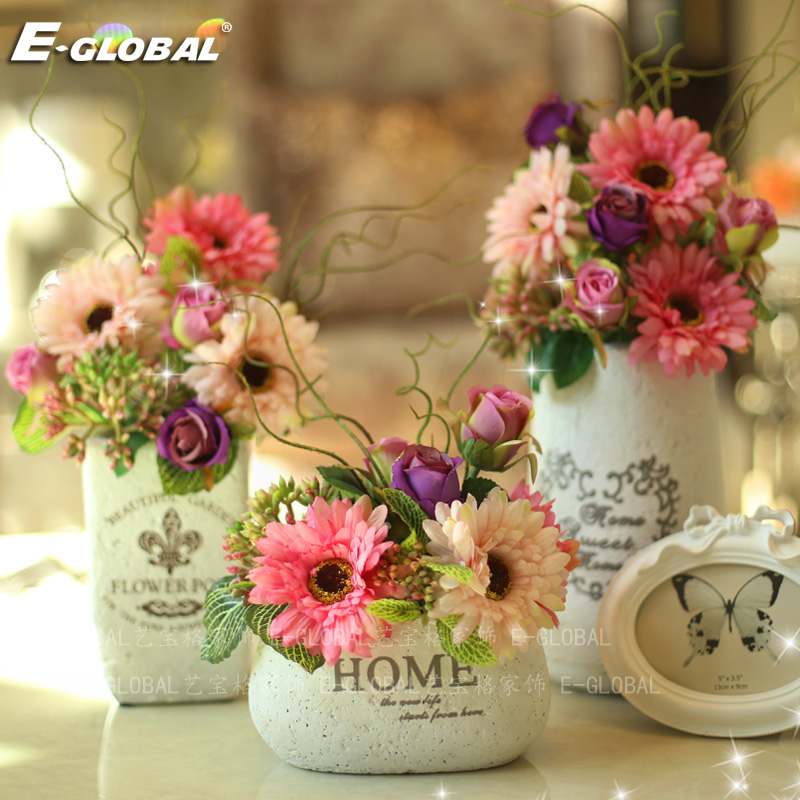 European style vase Gerbera Artificial Flower suit a living room table Wine cabinet ornament Decoration originality marry giftin the Home accessories , Decoration  category - from Buy2taobao.com to provide professional Taobao agent buy service