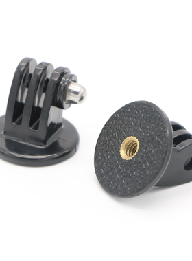 运动相机转接头gopro13/12三脚架换接口1/4螺丝自拍杆支架固定座