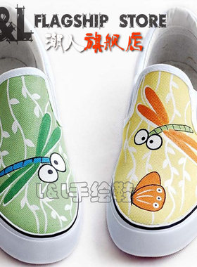 松糕彩绘韩版帆布鞋私人定制