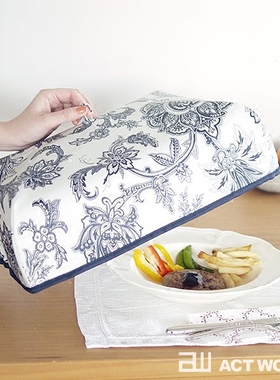 日本代购食物保温保冷罩餐桌罩笊篱 可折叠 饭菜保温盖