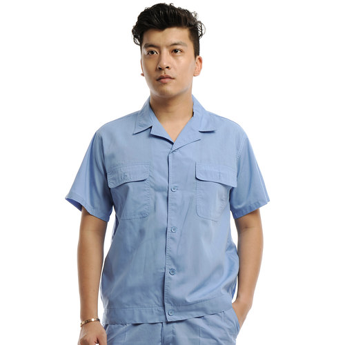 涤棉半袖汽修劳保服