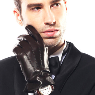 保暖加绒薄款 ELMA真皮手套新款 冬季 EM011NC3 男士 触感屏羊皮手套