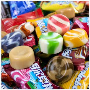 糖果包邮 牛奶糖 混合草莓葡萄等水果味庆喜糖果250g水果硬糖