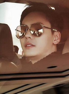 墨镜孙红雷同款超大框太阳眼镜