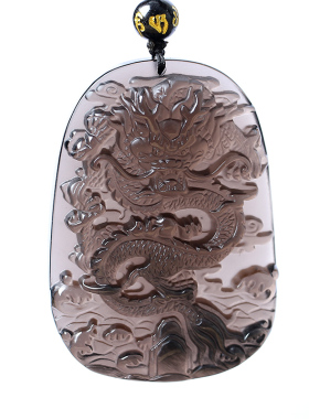 黑曜石龙腾四海吊坠护身符