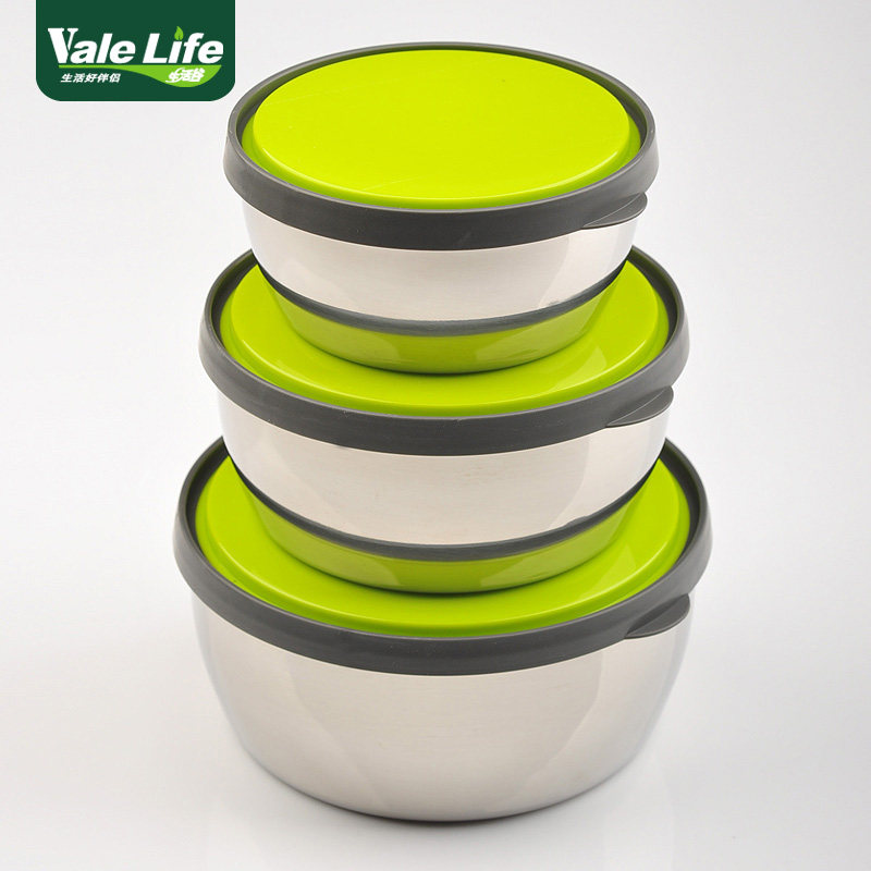 生活谷不锈钢饭盒套装学生餐盒便当盒不锈钢碗带盖泡面碗密封保鲜