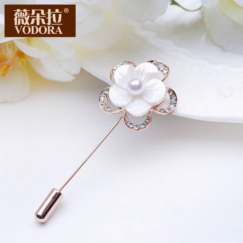 Broche femme VODORA en Nacre - Ref 1171010 Image 1