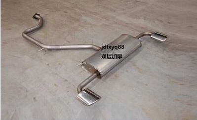 适用双层加厚奇瑞A3两三厢后节尾段 409钢汽车消音器消音器排气管