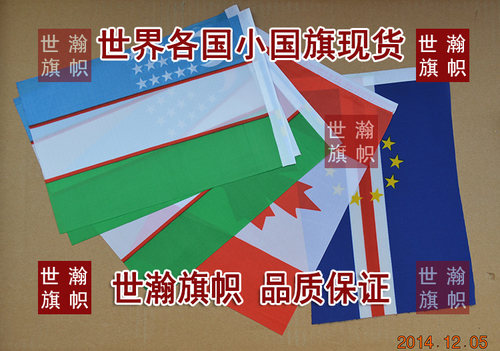8号外国小国旗世界各国国旗手摇旗谈判旗万国旗批发14*21CM