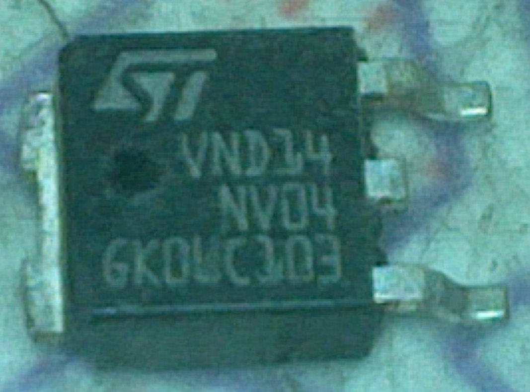 智能电源开关管 VND14NV04 VND14NV04TR-E 12A/40V 贴片TO-252