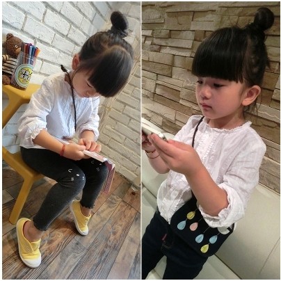 Chemise fille à manche longue - Ref 2087975 Image 1