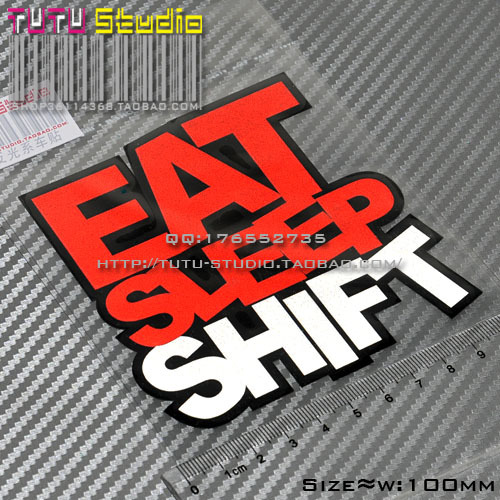 tutu圖圖車貼涂鸦贴花jdm反光贴