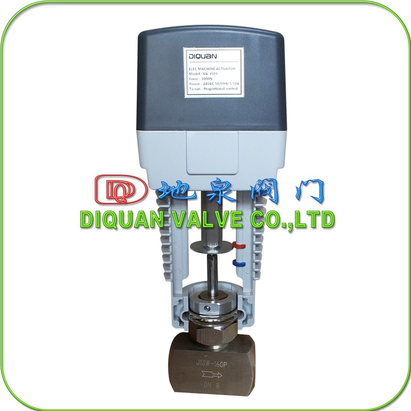 电动二通调节阀 不锈钢内螺纹针型阀体DN8/10/15 流量通径5-7mm