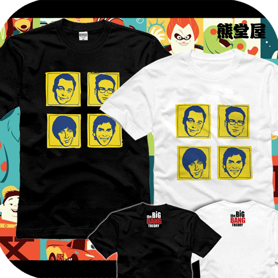 生活大爆炸谢耳朵 莱纳德霍华德衣服纯棉短袖T恤