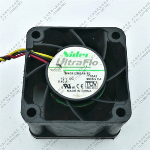 0.40A 3线 4028 原装 W40S12BGA5 12V 4CM服务器散热风扇 NIDEC