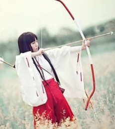 犬夜叉 桔梗 长黑色直发 80 cm cosplay 假发