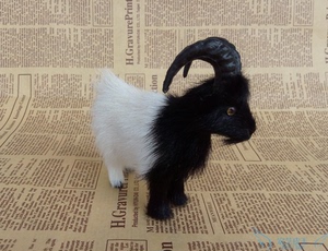 仿真羊 真皮毛羊 黑头白羊 仿真动物 纯手工 穆斯林古尔邦羊