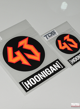 圖圖車貼 HOONIGAN车贴 KENBLOCK43 DC滑板汽车改装反光贴纸
