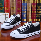 经典 平底男女款 低帮帆布鞋 新款 女韩版 潮情侣休闲球鞋 低帮学生鞋 子