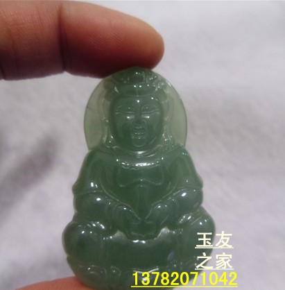 玉观音男款项链天然挂件缅甸翡翠