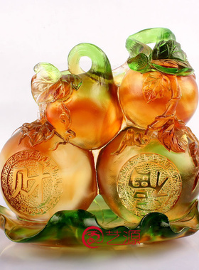 工艺琉璃客厅贺寿生日礼物摆件