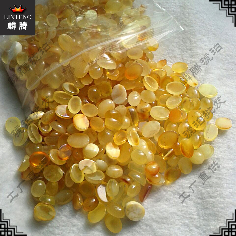 天然金珀戒指面批发波罗的海天然琥珀戒面介面镶嵌麟腾宝石加工厂