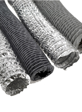 pvc尼龙布玻纤布铝箔伸缩软管65mm75mm100mm吸烟罩吸烟仪排气管