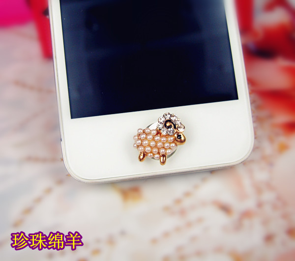 ÕäÖéÃàÑòÆ»¹ûiphone5/6/4°´¼üÌùº«¹úË®×êÁ¢Ìå½ðÊô¿É°®home¼ü×°ÊÎ