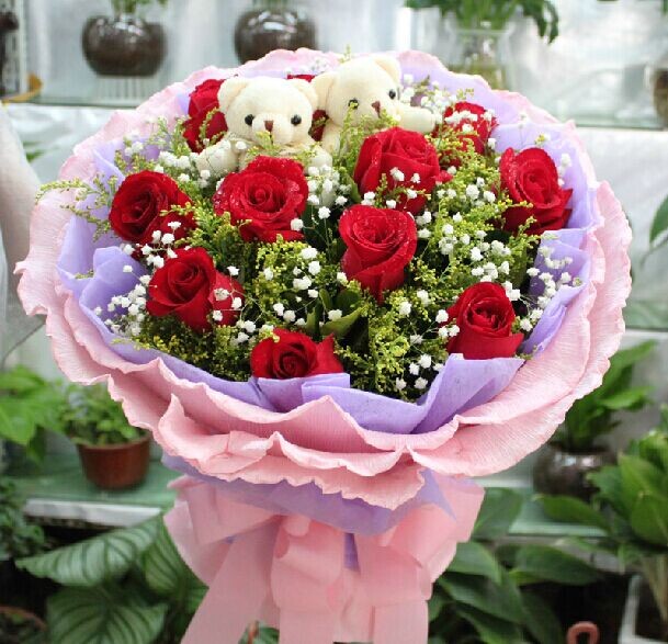 11朵高档深圳同城速递红玫瑰特价