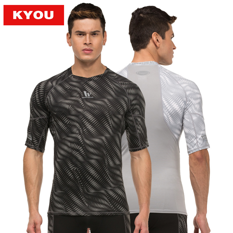 Vêtement fitness homme KYOU SPORTS MSMS6024 en spandex - Ref 617014 Image 1