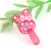 Baojing cartoon girl bangs rhinestone acrylic Duckbill clip hair clips baby hair child gift