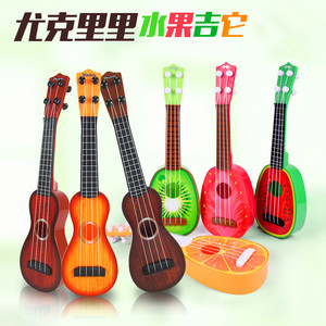 儿童玩具批发新款早教益智四弦仿真可弹奏水果吉他厂家礼物小礼品
