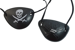 cosplay万圣节海盗套装配件加勒比海盗帽子独眼龙塑料黑色眼罩