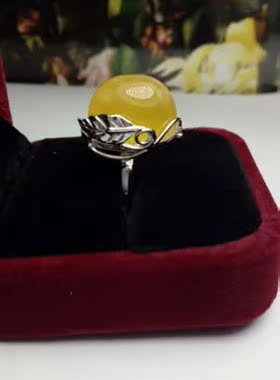 925银镀白金欧式树叶活口戒指托