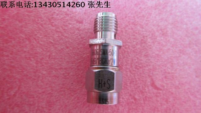 H+S 进口 6606-SMA-50-1 6dB DC-18GHz 2W SMA RF 射频微波同轴固定衰减器 质量包好，包能用  可提供详细测试图  成色好 名      称：同轴固定衰减器 品      牌:   H+S 型      号：6606-SMA-50-1 衰 减  量:  3dB