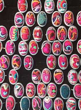 民族风全手工老绣多款入苗银