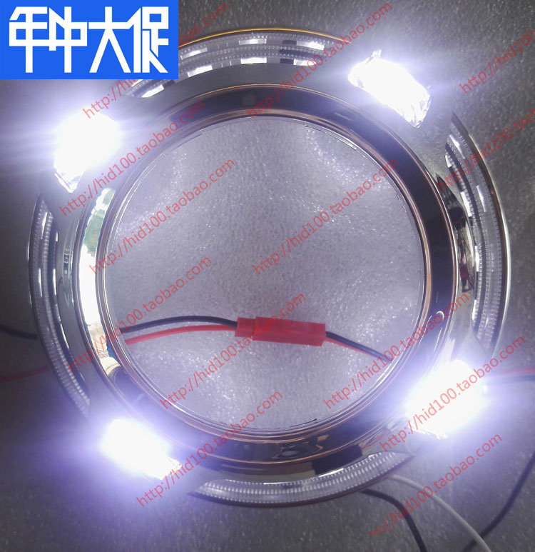 三寸Q5海5透镜遮光罩 LED日行灯天使眼光圈装饰罩适用于帕拉梅拉
