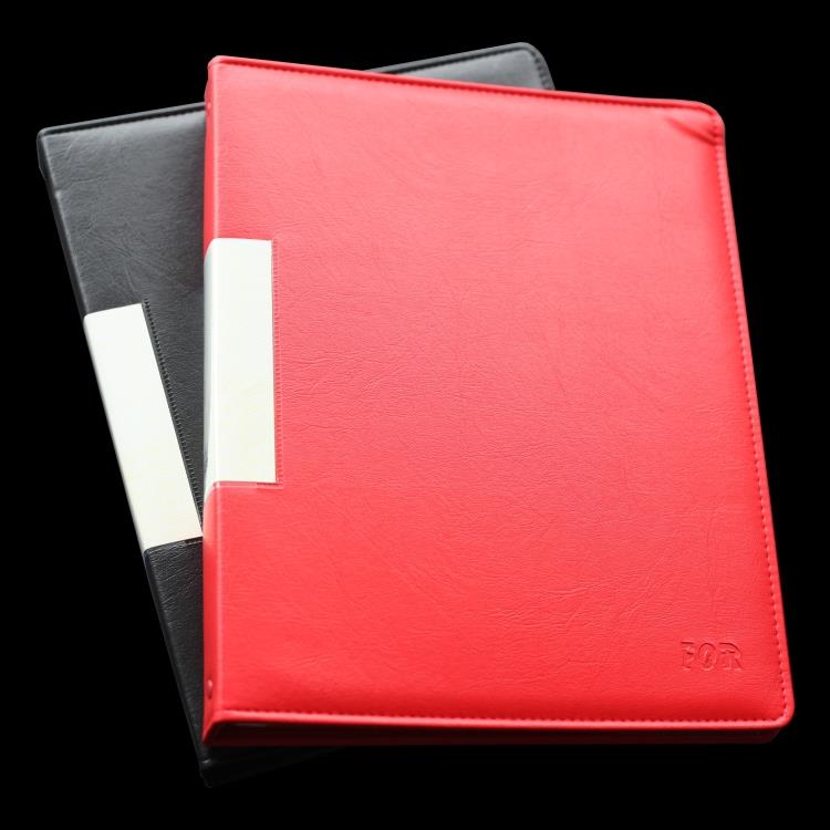 毅力达 红 黑A4活页皮面文件夹 活页资料册 20页 30页 40页 60页