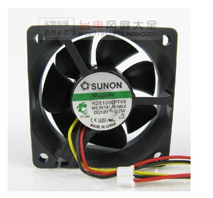 SUNON 6025 6CM风扇 磁悬浮 3针 KDE1206PTV1 12V 1.7W