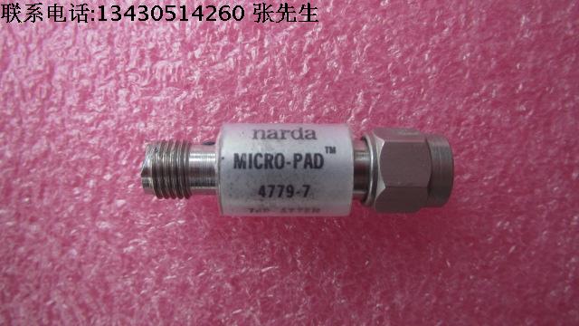 NARDA进口4779-7 7dB DC-18GHz 2W SMA RF 射频微波同轴固定衰减器 质量包好，包能用 可提供详细测试图成色好