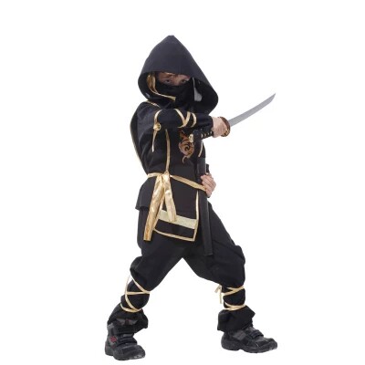 儿童万圣节忍者服饰日本武士表演服装cos派对扮演角色套装表演