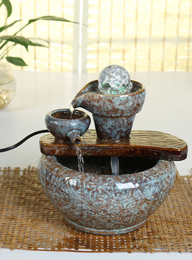 招财客厅摆件万达礼瓷陶瓷招财加