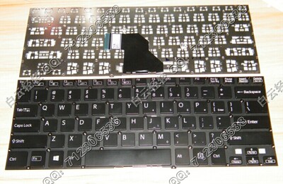 适用于：SONY索尼 SVF14 SVF14217SC F14A Fit14E黑色键盘