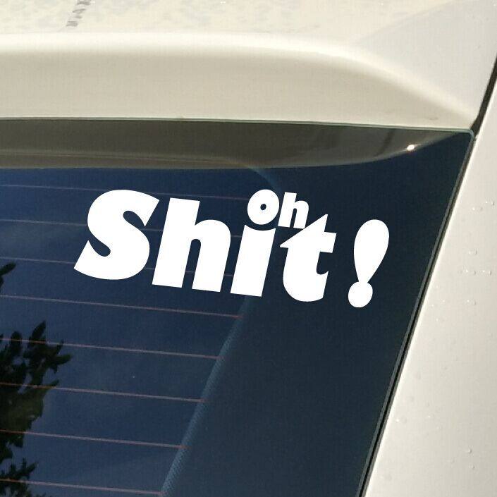 汽车贴纸装饰贴ohshit贴画反光创意贴花个性车贴改装