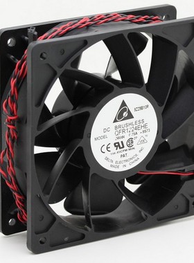 原装台达 QFR1224EHE 12038 12cm 24V 0.75A 大风量 变频器风扇