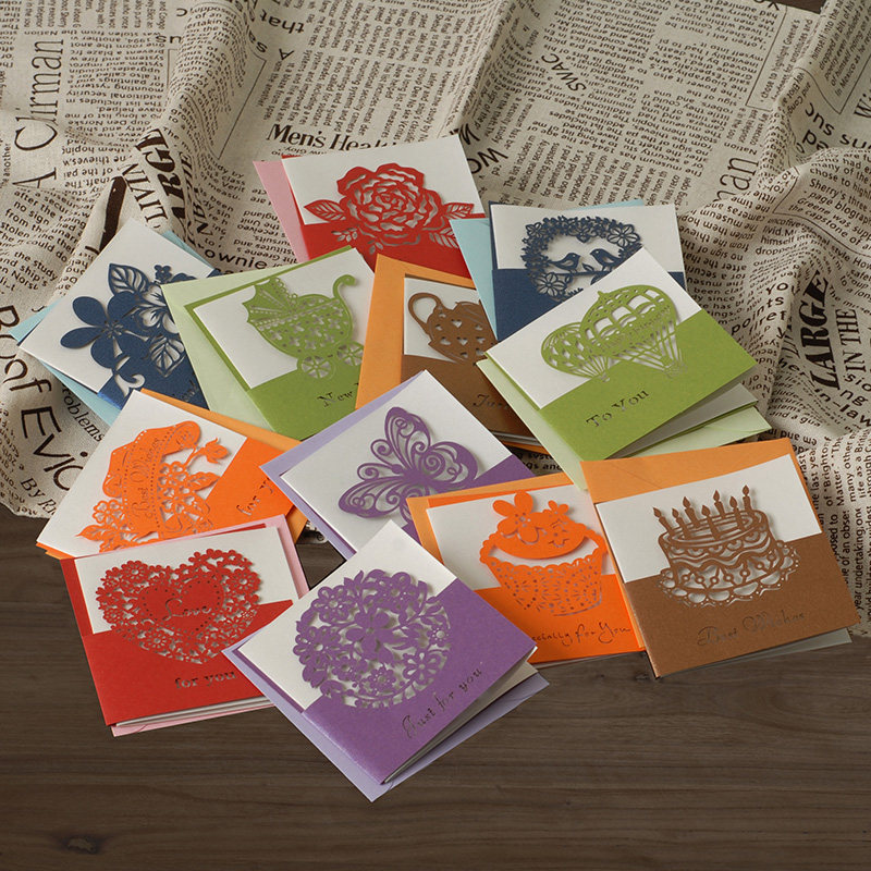 DREAMDAY镂空雕花贺卡迷你儿童节小卡片万用祝福留言卡MINI-1606