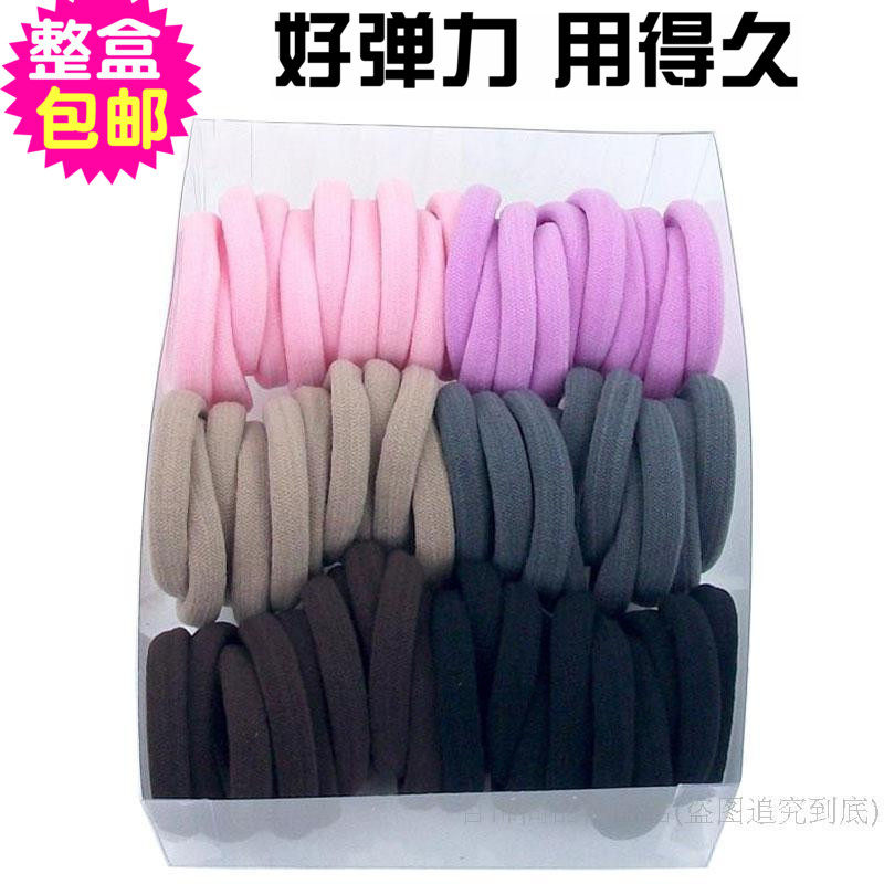 大人儿童针织高弹力无接缝发绳圈橡皮筋韩版莫代尔扎头绳整盒装