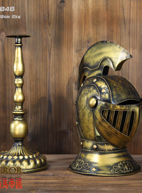 欧式风铁艺斯巴达头盔影视道具