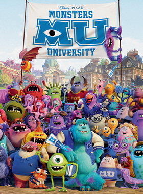 动漫电影海报定做 怪兽大学 怪物公司 电影海报 现代装饰画D2301C