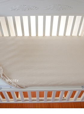 婴儿床笠单件秋冬纯棉有机彩棉宝宝全棉针织儿童拼接床单罩定做